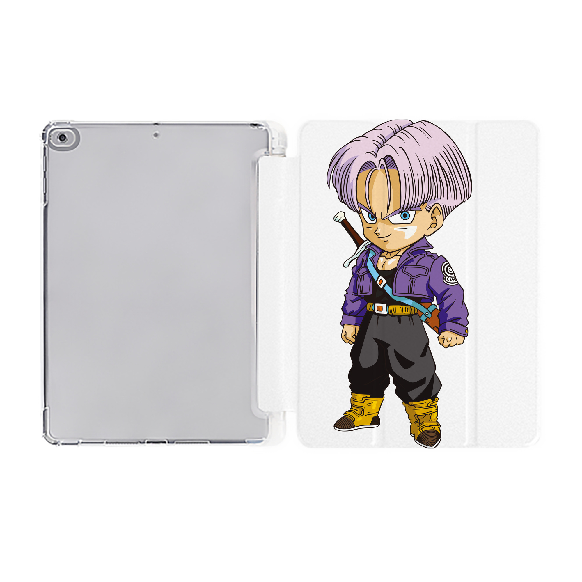 （画像用） ドラゴンボール トランクス（Torankusu）DRAGON BALL Trunks IPad ケース ペン収納付き 三つ折りスタンド PUレザー×シリコン 対応機種9.5/10.5/10.9インチ